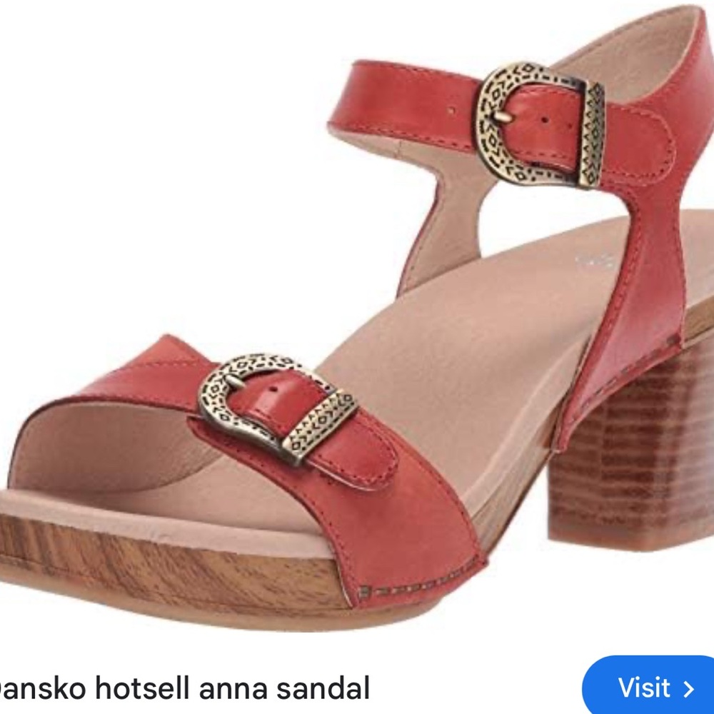 Dansko hotsell anna Women's Red orange Sandal 42 new
